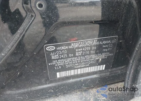 2011 Hyundai Sonata Se из США, поврежденный, VIN 5NPEC4AC0BH112493